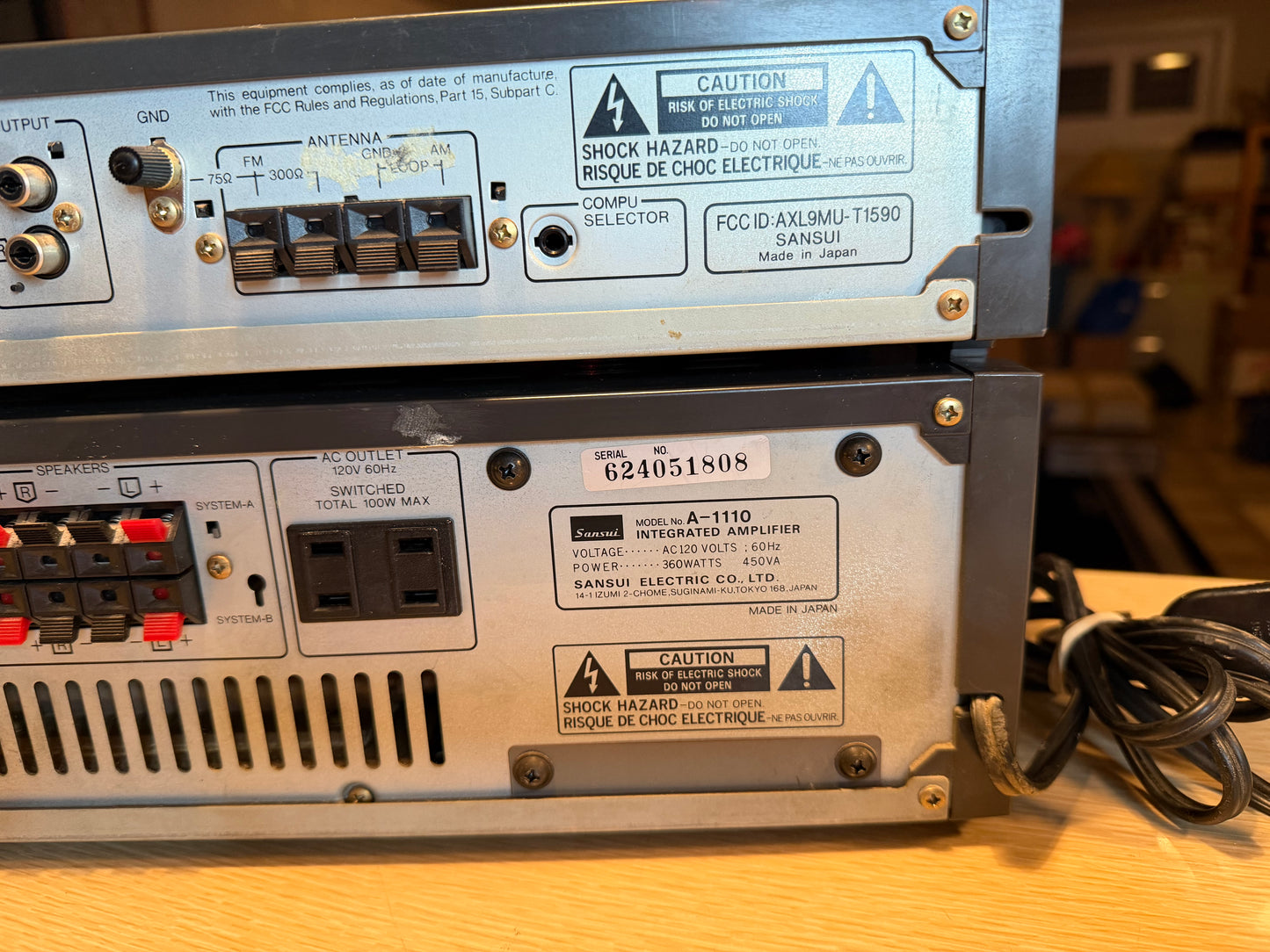Sansui A-1110 Integrated DC Servo Stereo Amplifier & T-1110 Tuner Tested V Rare!