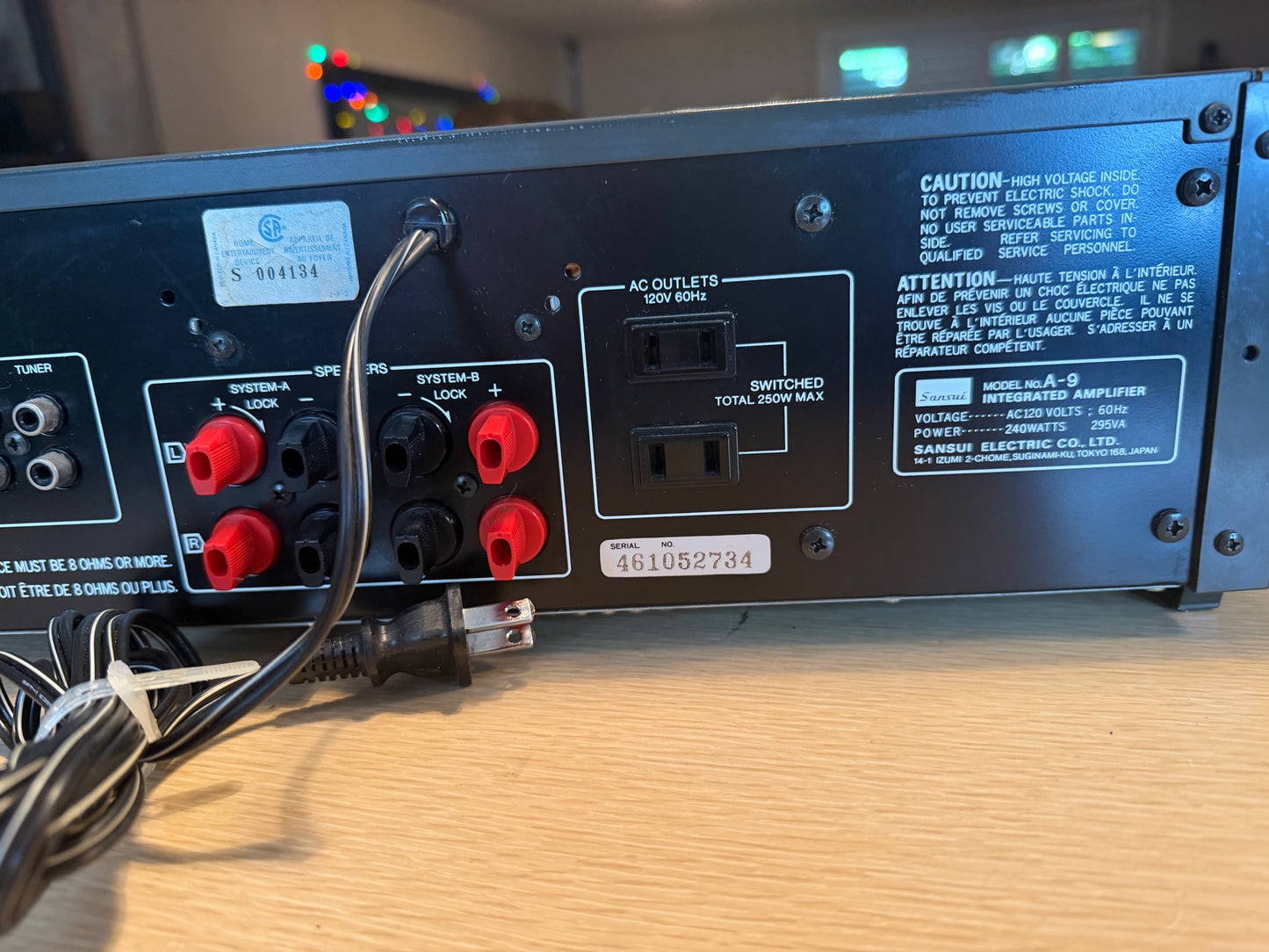 Sansui Integrated DC Servo Amplifier A-7 Silver Face -Tested -Working-VERY CLEAN
