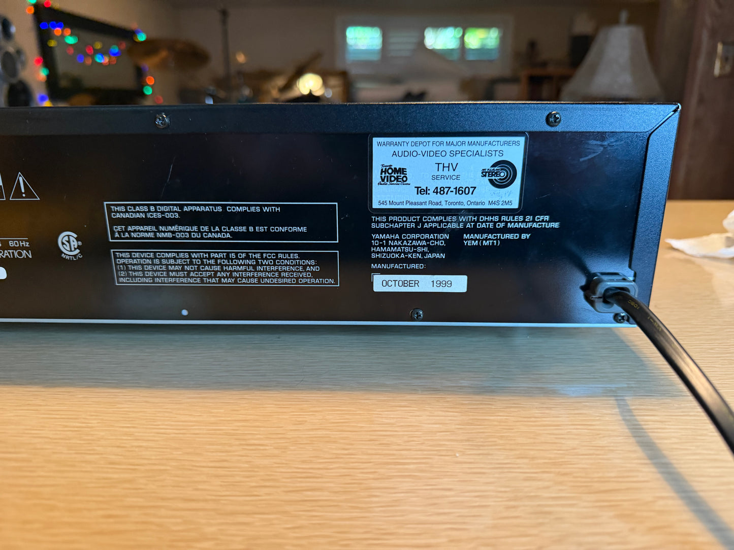Yamaha Natural Sound CDC-575 5 Disc CD Changer SERVICED + Remote +RCA Cables🎶