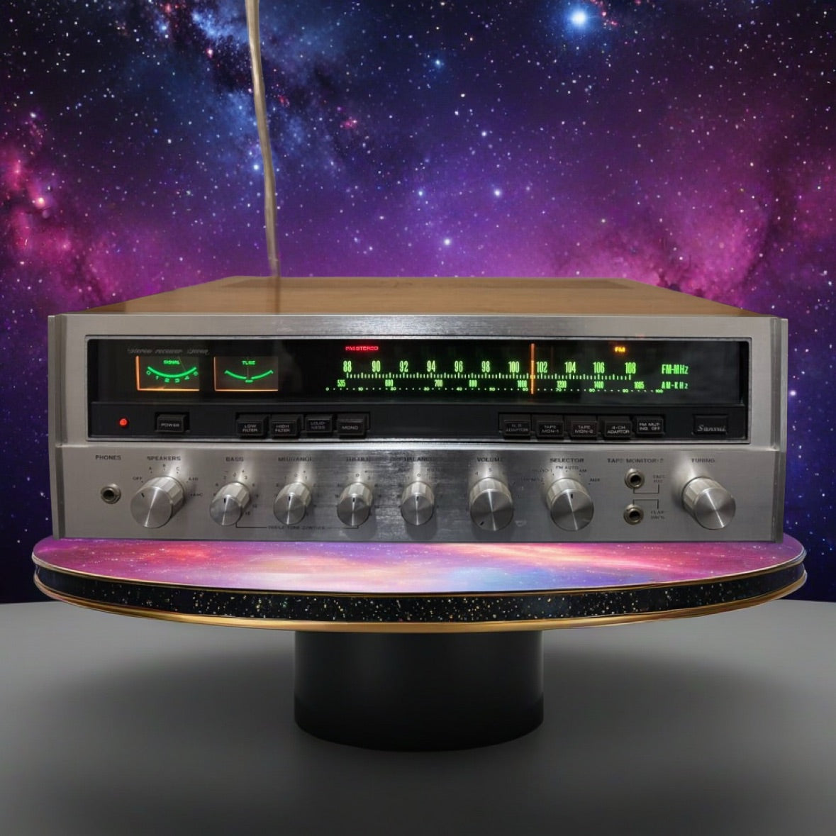 SANSUI Model Seven Stereo Receiver w/ Phono & Original Manuals. Fully Functional
