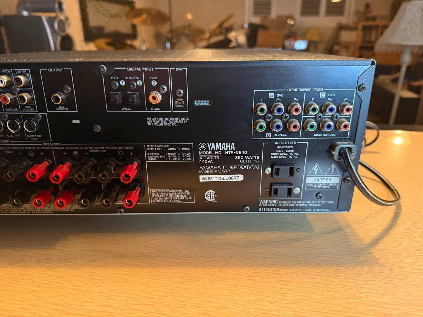 Yamaha HTR-5940 6.1 Ch 630W Natural Sound A/V Receiver Remote Bundle Serviced🔥