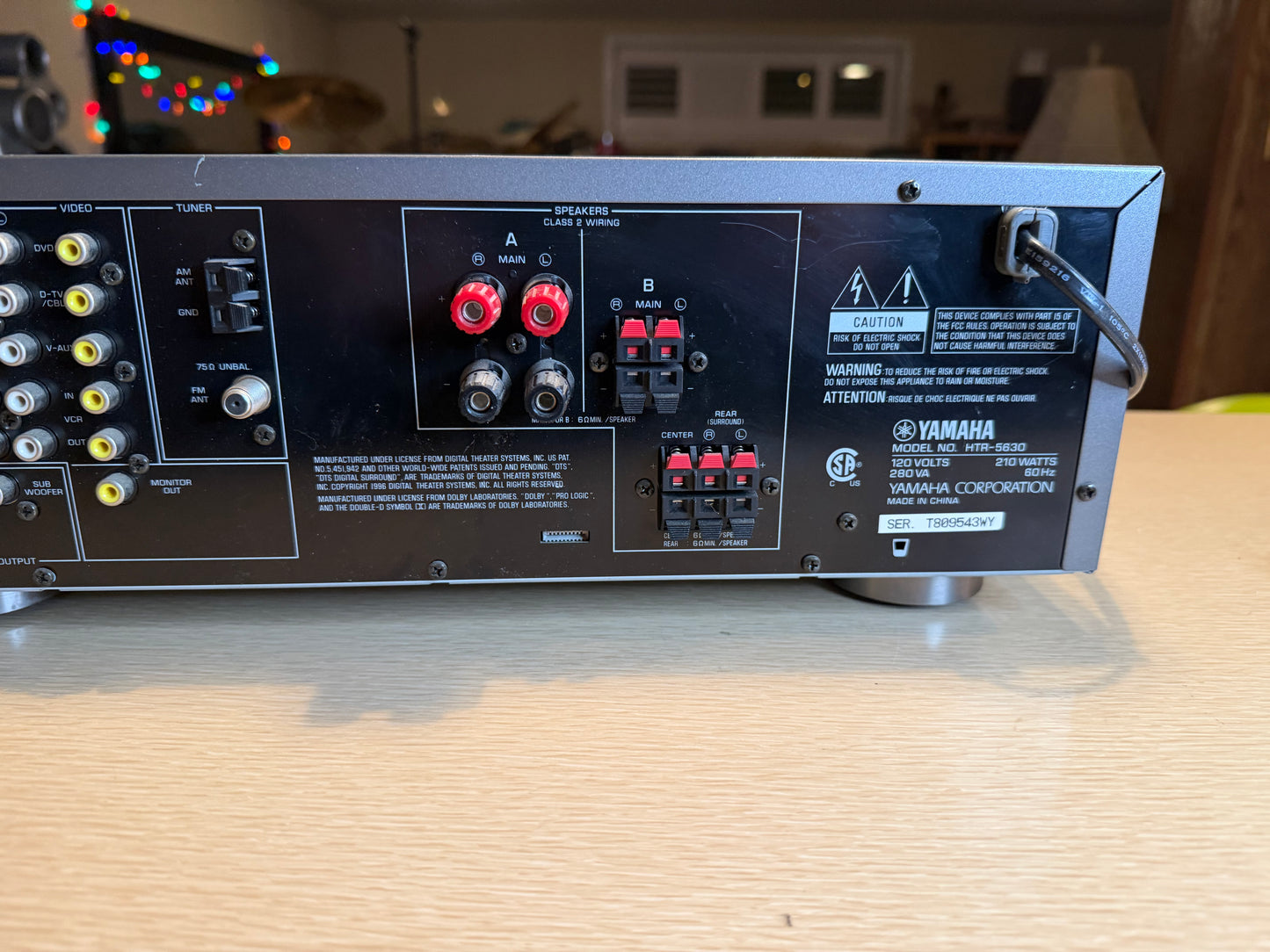 Yamaha HTR-5630 Natural Sound AV Receiver Silver Tested & Cleaned Working #2
