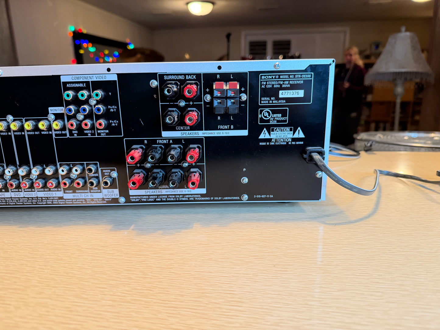 Sony STR-DE598 Digital Audio/Video Control Center Receiver TESTED Phono RDS 6 Ch