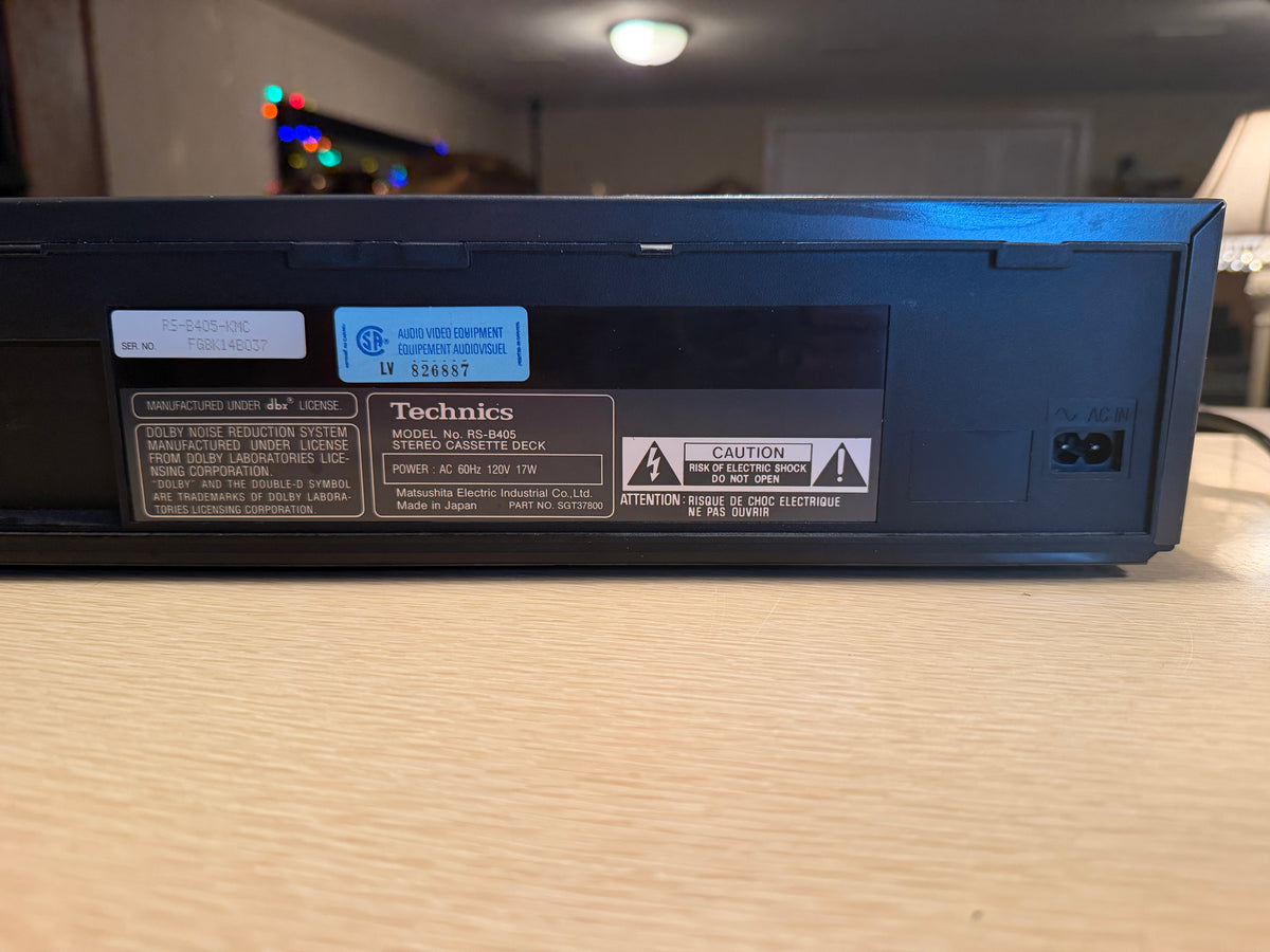 Technics RS-B405 Stereo Cassette Deck Full Fresh Service DBX Fully Operational🎶