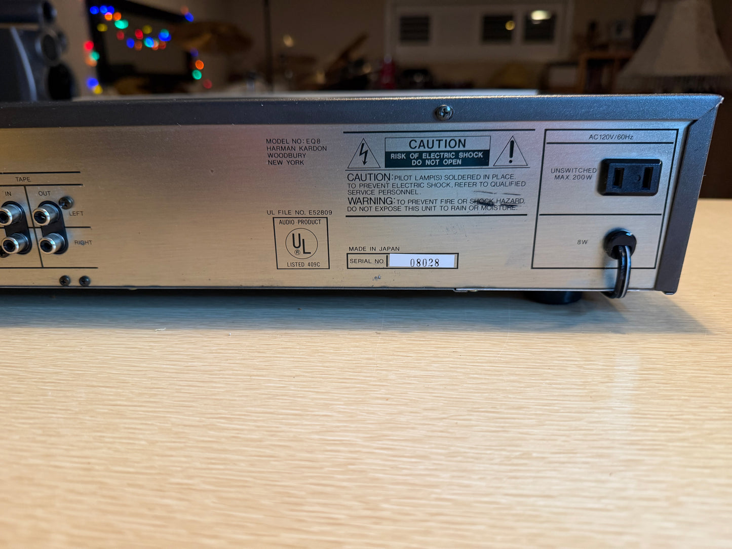 Harman Kardon EQ8 Graphic Equalizer 10 Band Stereo EQ Silver Face Serviced Clean