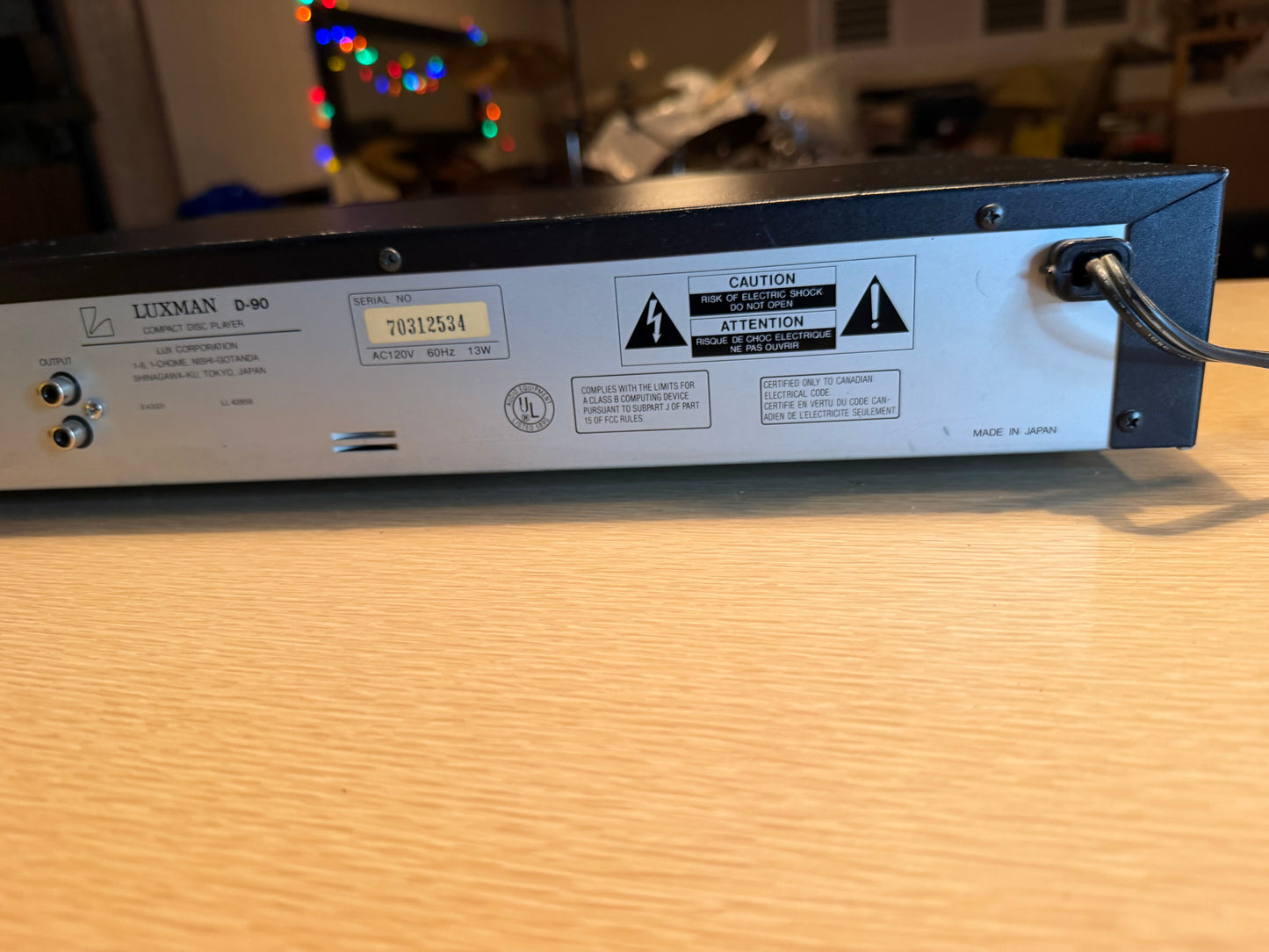 Vtg Luxman D-90 Compact CD Disc Player FRESH Servicing High Fidelity Sound Rare