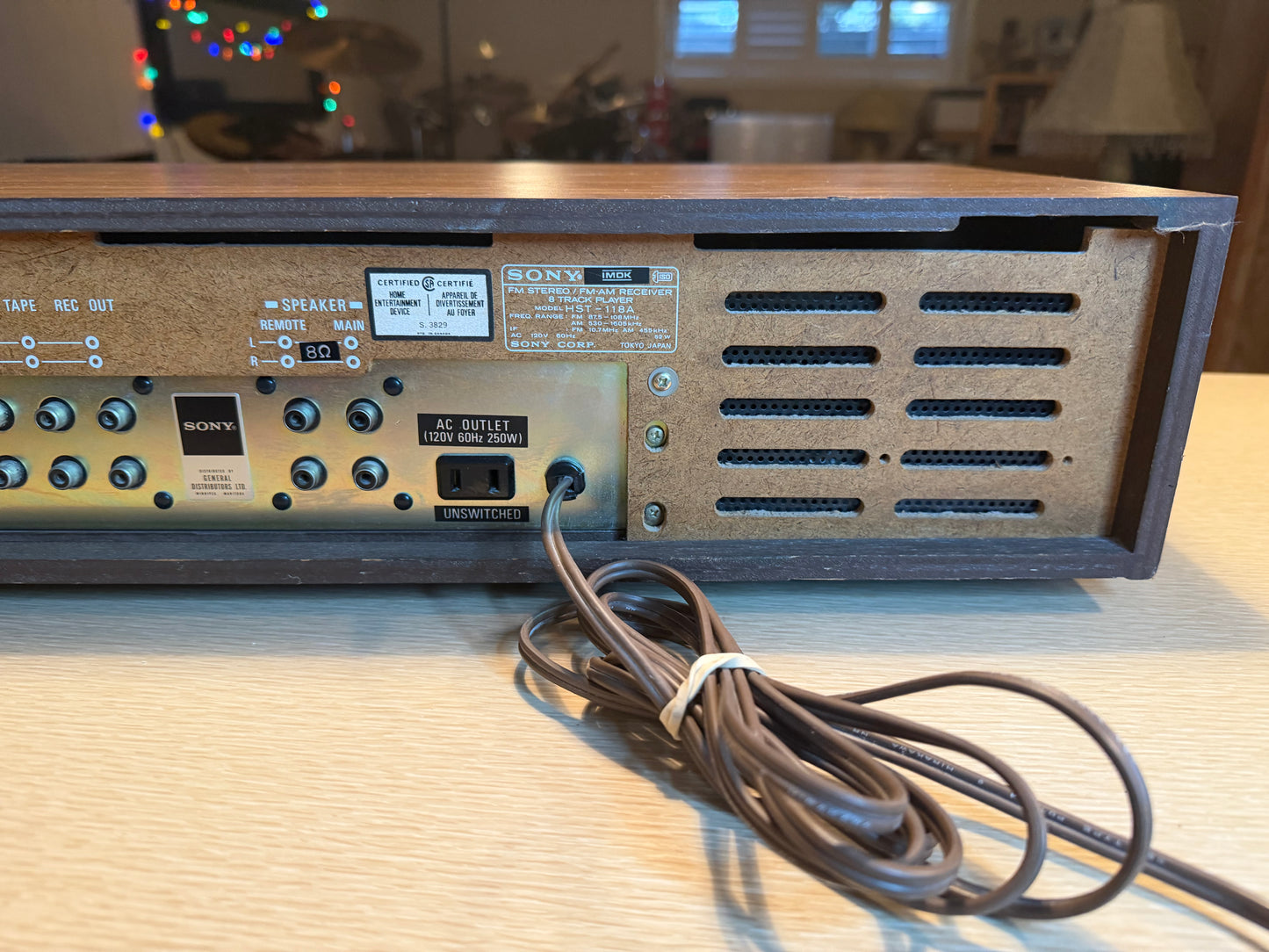 VINTAGE SONY HST-118A AM-FM 8-TRACK STEREO RECEIVER VERY RATE FRESH SERVICE🔥🎶