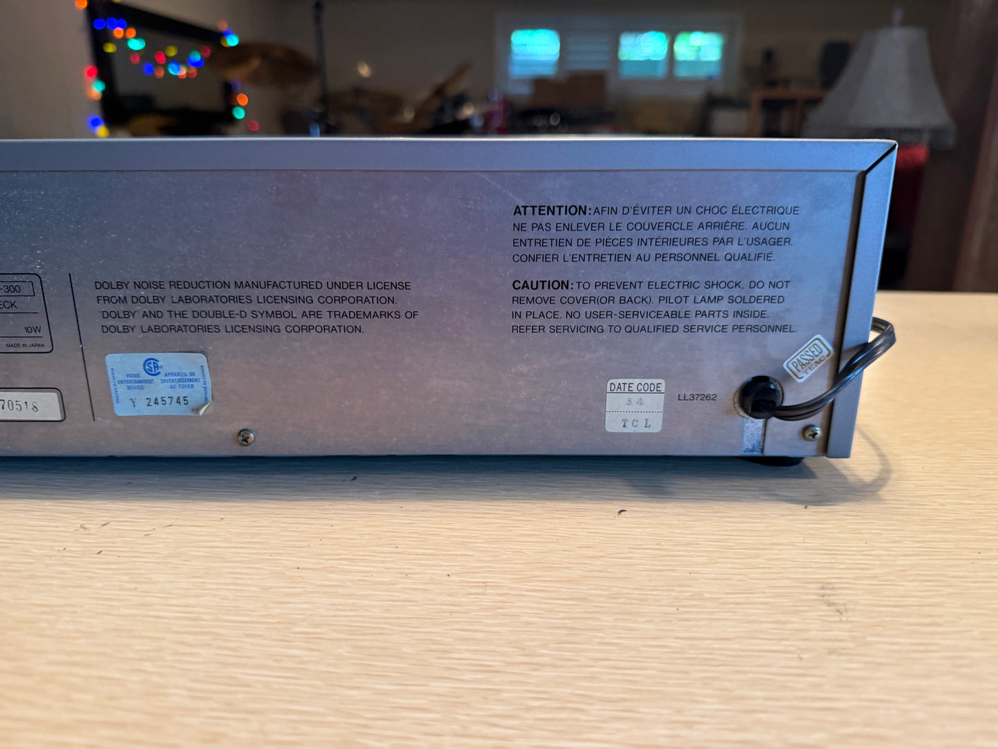 Vintage Teac V-300 Stereo Cassette Deck Tested And Works!! Rare 80s