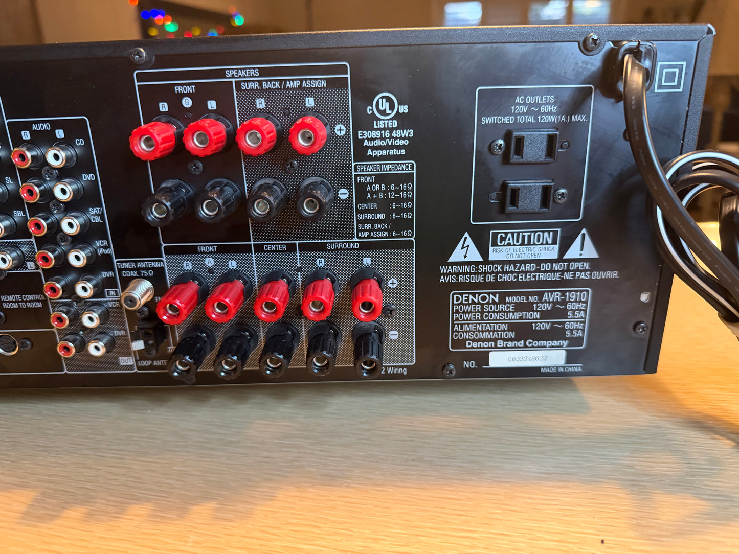 Denon AVR-1910 AV 7.1 Ch Digital Surround HDMI Receiver Remote Bundle SERVICED🔥