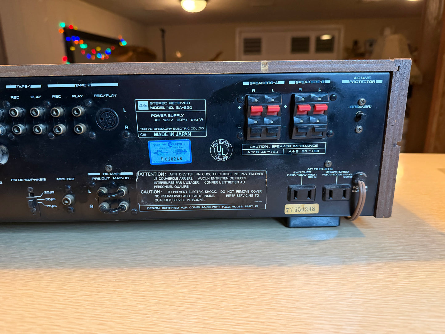 Vintage Toshiba SA-620 Vintage Stereo Receiver Made in Japan SERVICED BEAST!