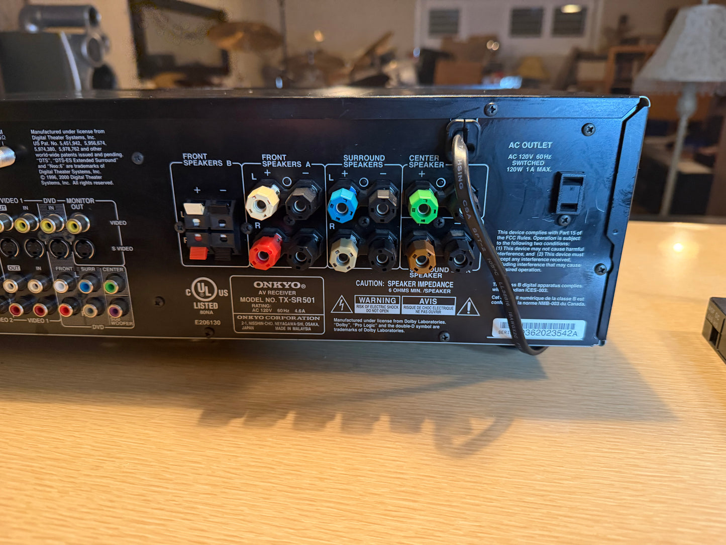 Onkyo TX‑SR501 6.1-Channel Home Theater Receiver FRESH SERVICE W/ Remote Bundle
