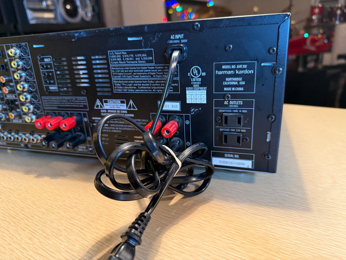 Harman Kardon AVR-310 AV Receiver 🎵 Home Theater 5.1 Ch Dolby Black *SERVICED*