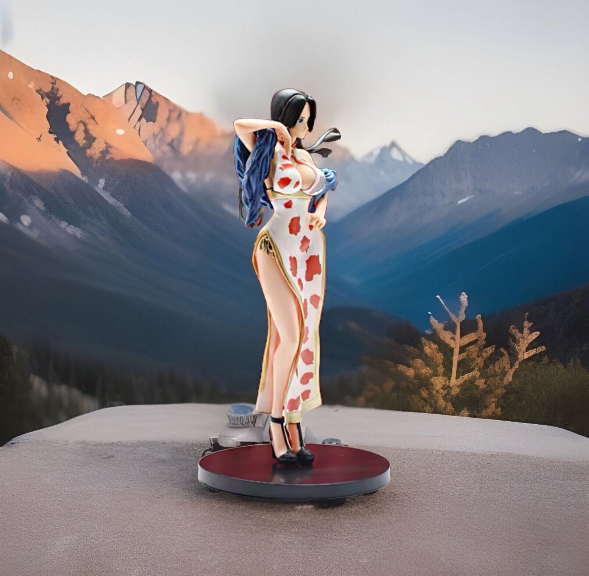 Vintage 22CM One Piece Japan Anime Statue Boa Hancock cheongsam Figure Rare New
