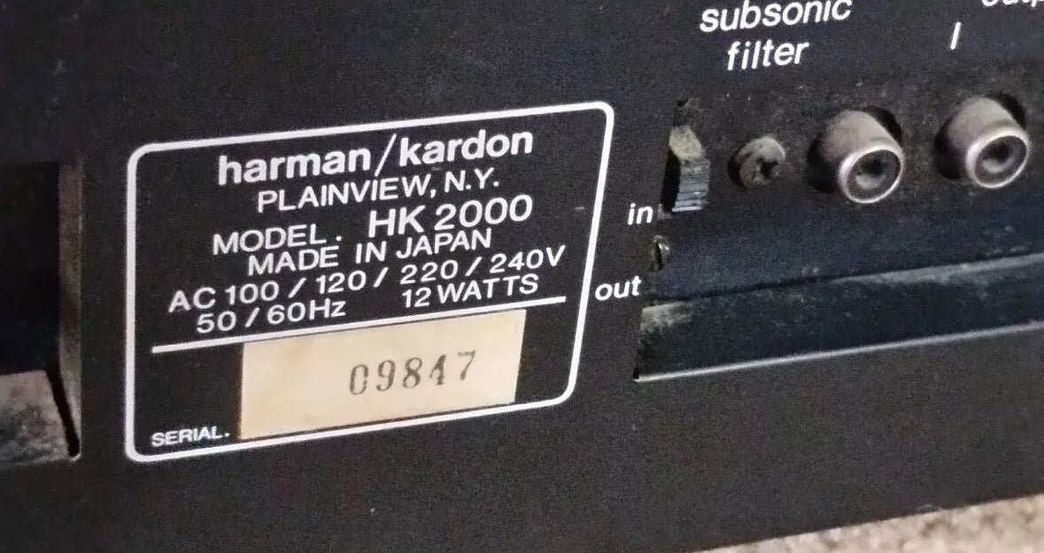 HARMAN KARDON HK2000 TAPE DECK Vintage Works Great! Recently Serviced Silver