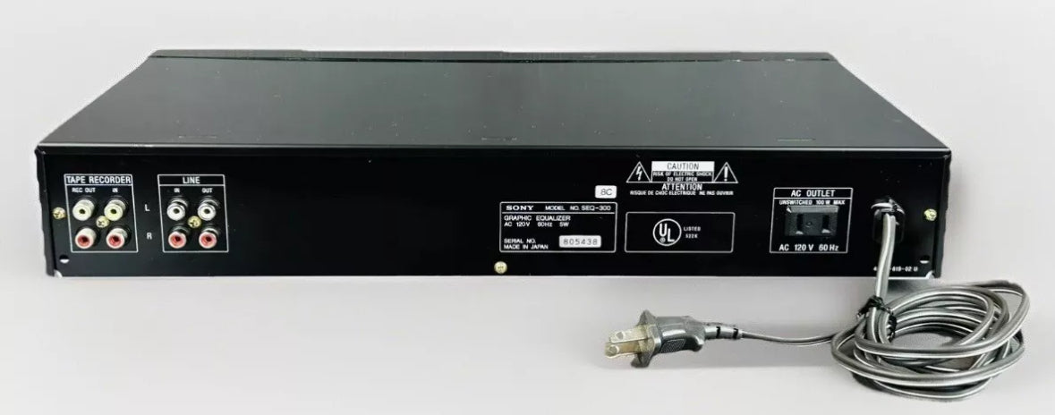 Sony 7-Band Graphic Equalizer w/ Spectrum Analyzer SEQ-300 Japan Great Cond!