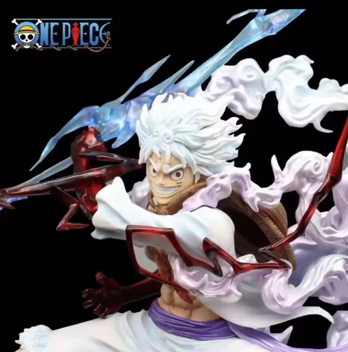 ANIME ACTION FIGURE One Piece Luffy Gear 5th Sun God Nika - 28CM - Brand New