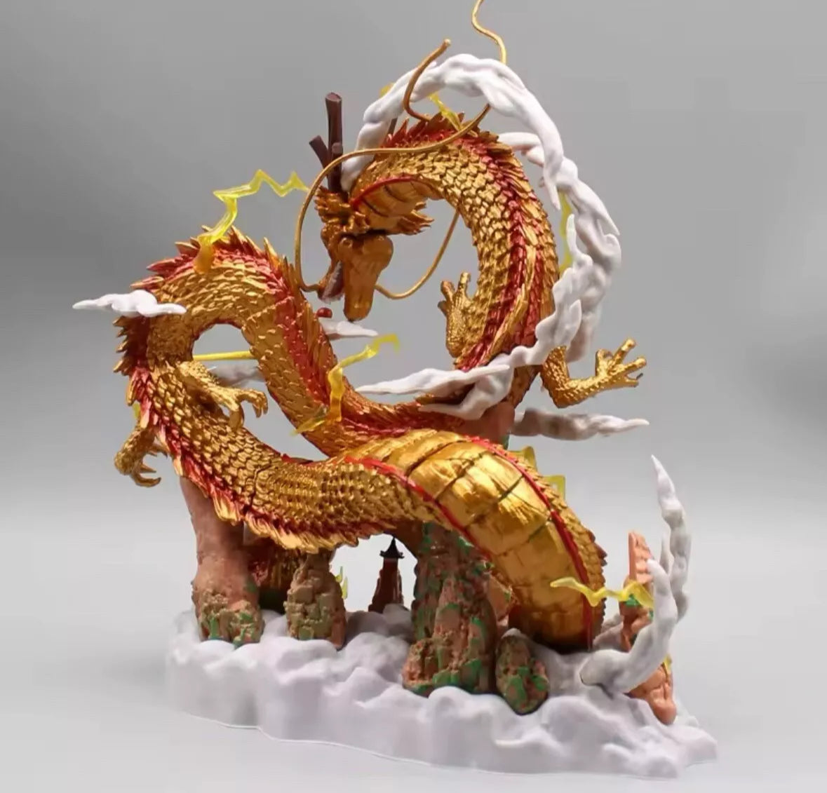 Dragon Ball Z Golden Shenron and 22cm Anime Figure Dbz Figurine Pvc Statue New