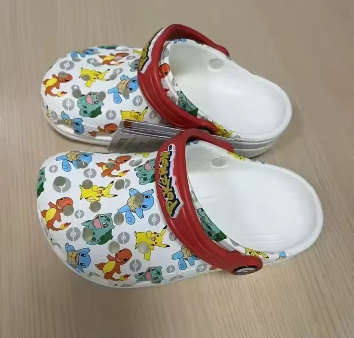 Pokemon 2 Crocs Classic Clog Pikachu Squirtle Charmander 207765 Sz 16-22cm Kids