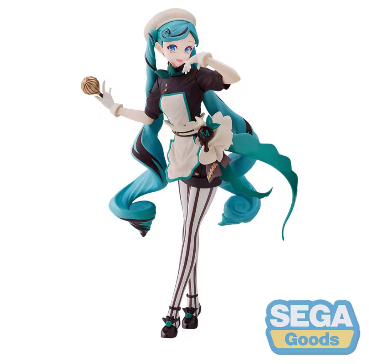 21cm Hatsune Miku Figure Brand New Rare Chocolate Pastry Chef Figure Sega Goods