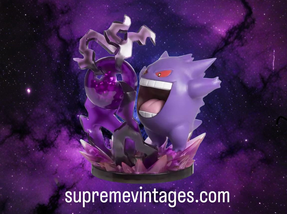 Vintage 18cm Pokemon Figure Gengar Shadow Ball Art Action Scene New With Box