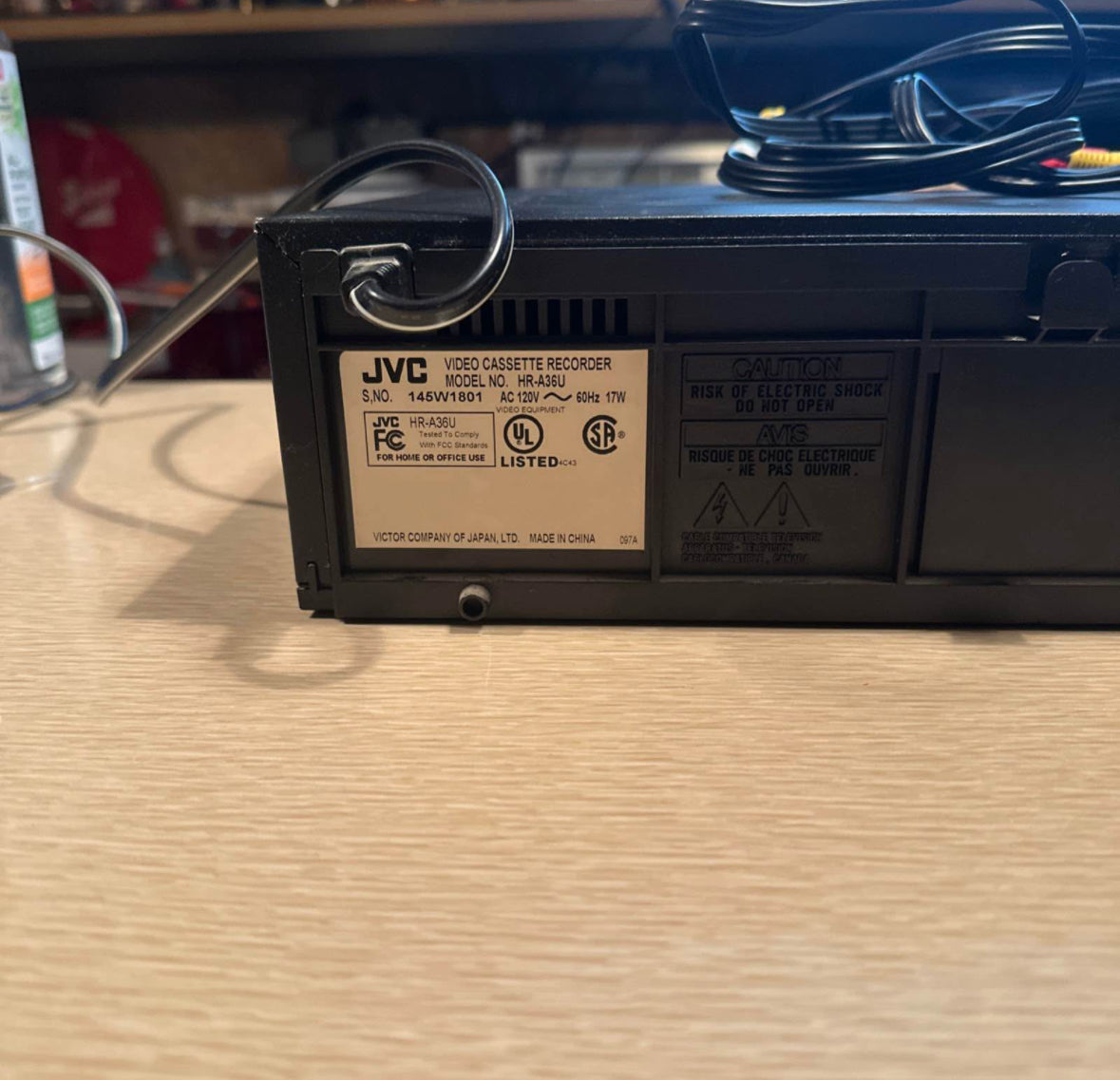 JVC HR-A36U SQPB VCR Player/Recorder Hi-Fi Stereo 4Head HQ WORKS No Remote