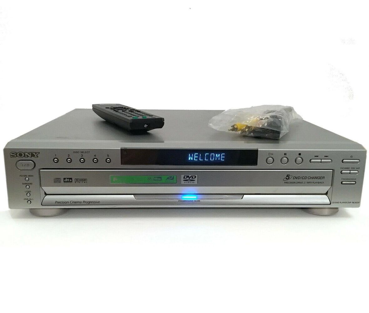 Sony DVP-NC665P 5-Disc Precision Cinema Progressive DVD/CD Changer w/NEW Remote!