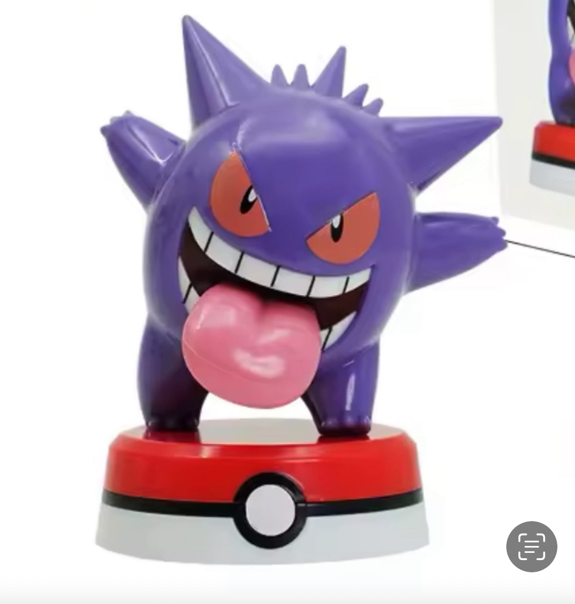Vintage Kawaii 3 Inch Pokemon Figure Gengar Art On Pokeball Stand New In Box