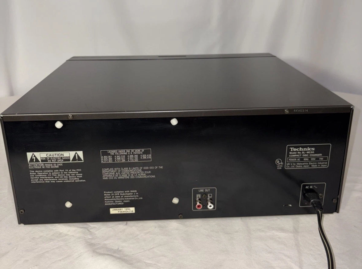TECHNICS SL-MC50 60+1 Disc CD Changer TESTED, WORKS GREAT + Remote