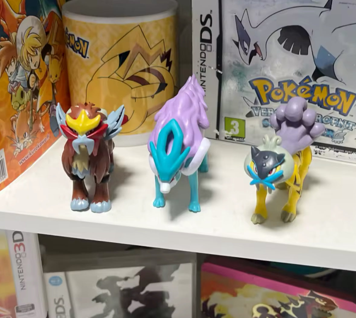 3 Style Pokemon Figures Three Sacred Suicune Entei Raikou Action Pvc 8cm 3 Inch