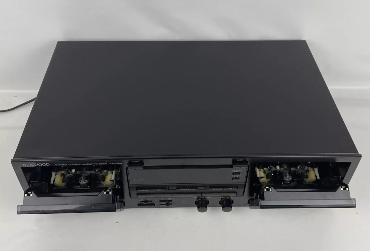Vintage Kenwood Dual Cassette Player Recorder Model KX-W891 Tested Excellent