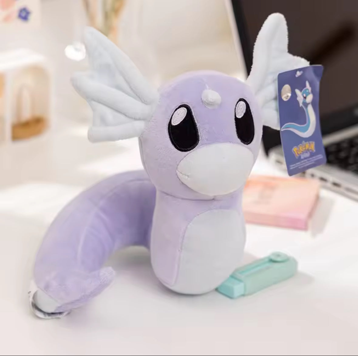 Pokemon Kawaii Dragonite Holding Dratini Plush Dolls 2 Toys Super Cute Brand New