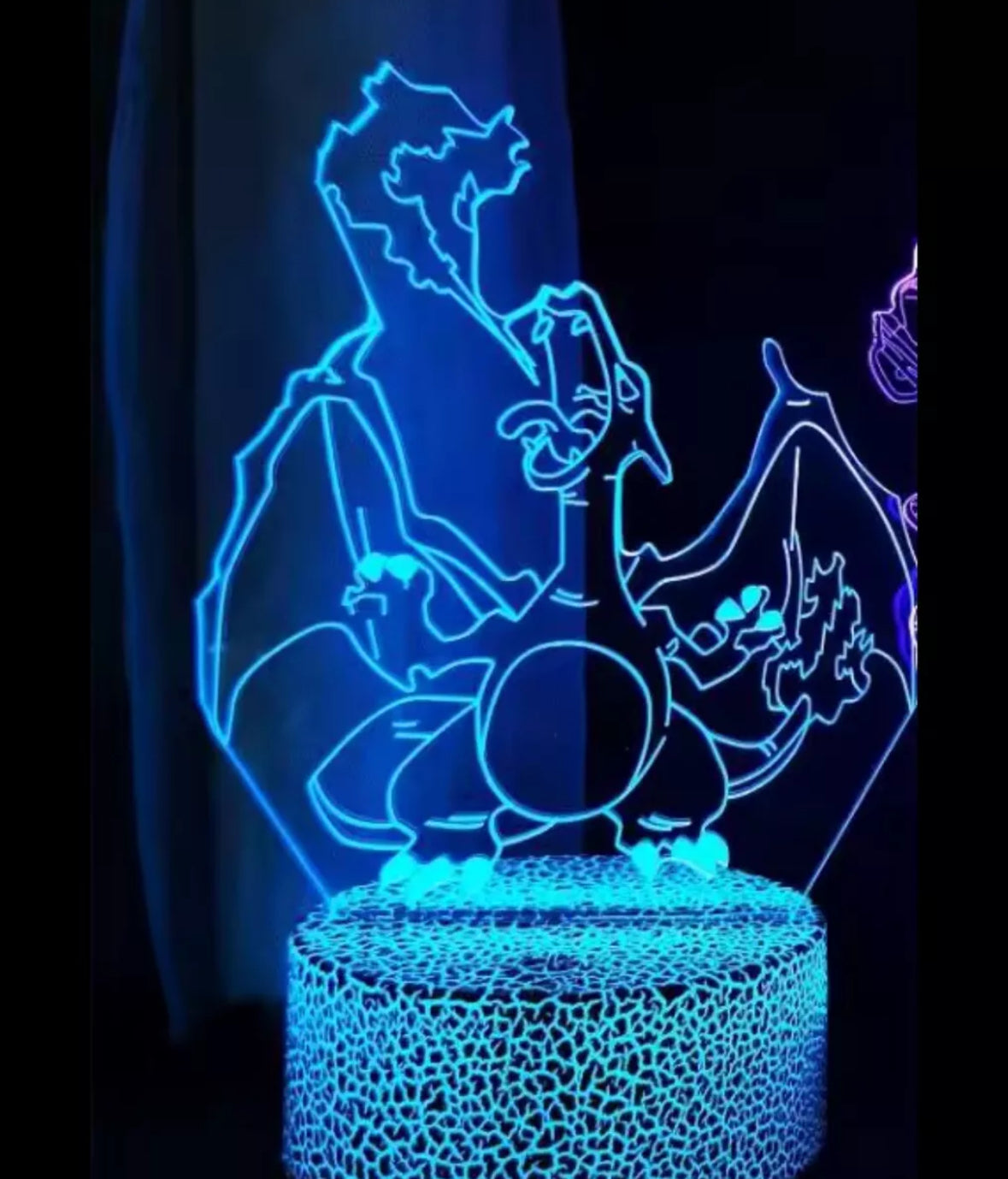 Pokemon Bandai Charizard 3D Lamp Anime LED Night Light USB 7 Colour Changing