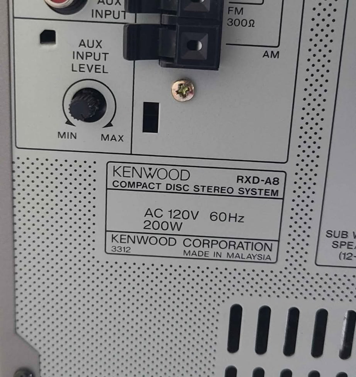 Kenwood XD-A8 Component 610 Watt Total 3 CD Changer 2 Cassettes AM/FM Tested