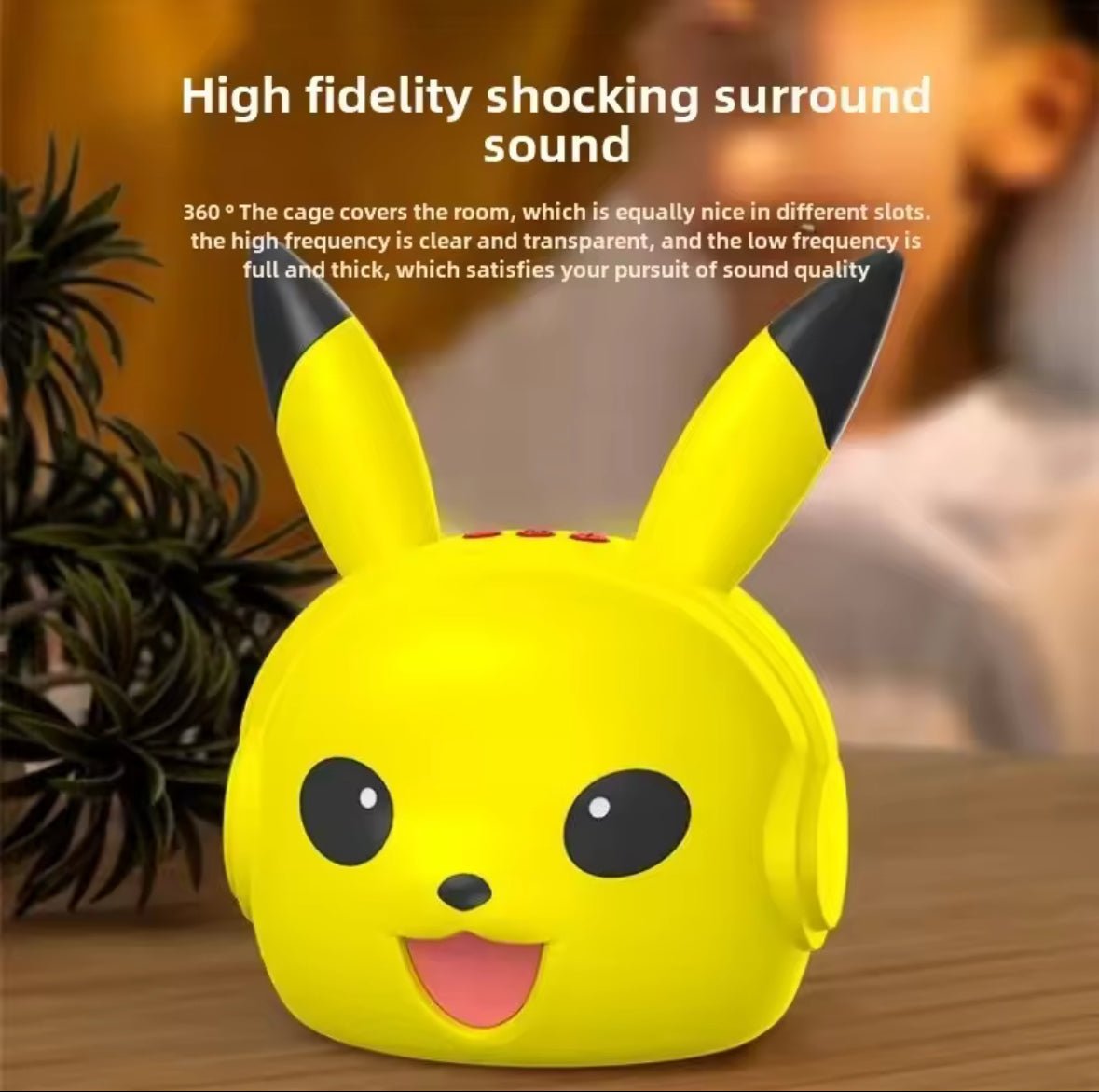 Pikachu Wireless Bluetooth Speaker Portable Small Speaker Heavy Subwoofer NIB