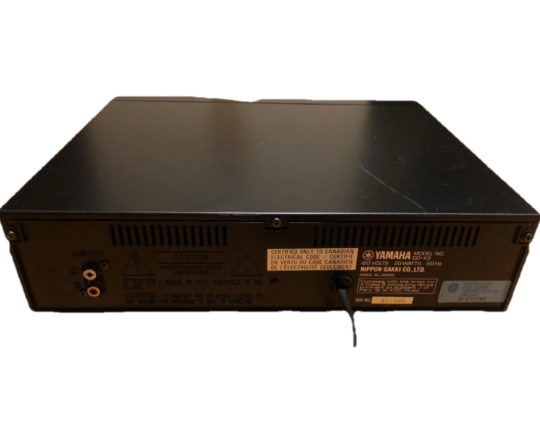 YAMAHA CD-X3 CD Player 16 bit PCM Three Beam Laser Vintage Fully Functional