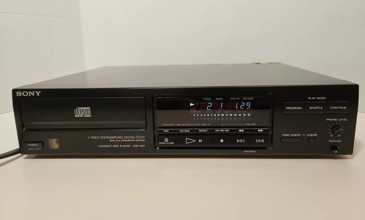 SONY CDP-M27- 4X oversampling, hi-fi, dual d/a converter system