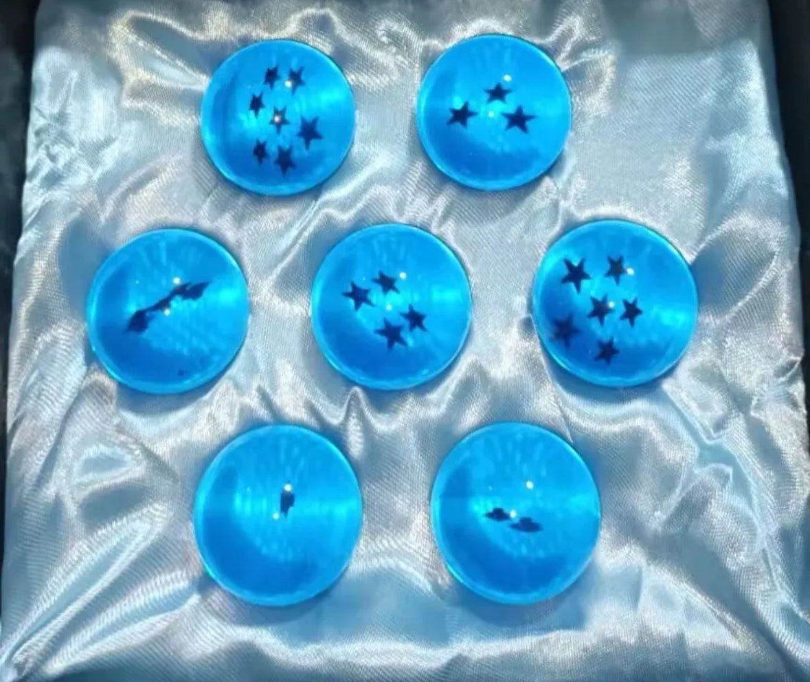 Blue VINTAGE 3.5cm Dragonball Z Shenron 7 Balls Set New With Box
