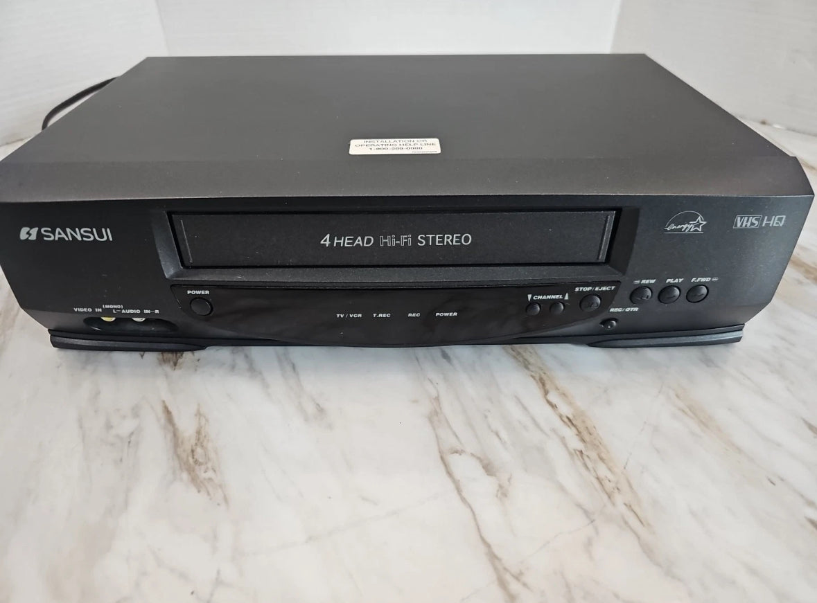 Sansui VHF6012 VCR HIFI Stereo 4-Head VHS Player / Recorder Tested Working