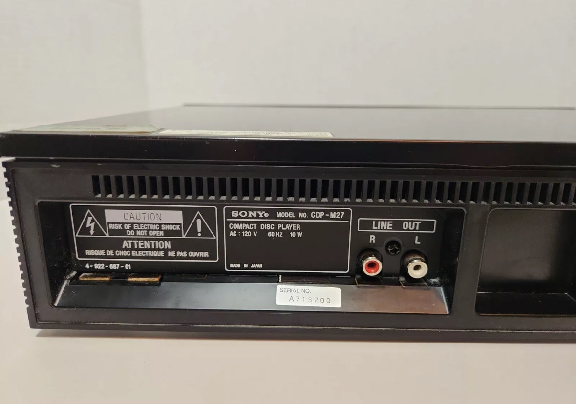 SONY CDP-M27- 4X oversampling, hi-fi, dual d/a converter system