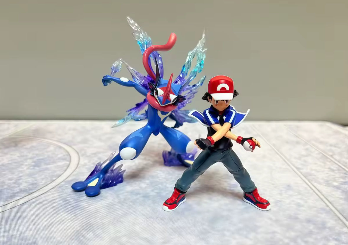 9cm Pokemon Gold Star Greninja Figure Battle Ash Ketchum Greninja Action Figure