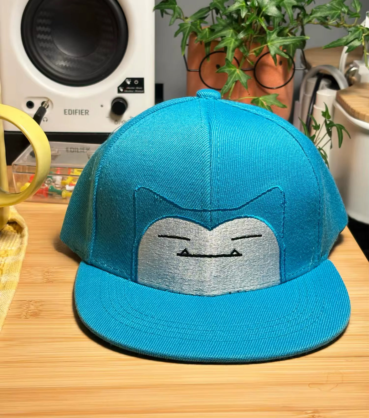 Snorlax Blue Adjustable Baseball Cap Hat Pokemon Kawaii Anime Brand New