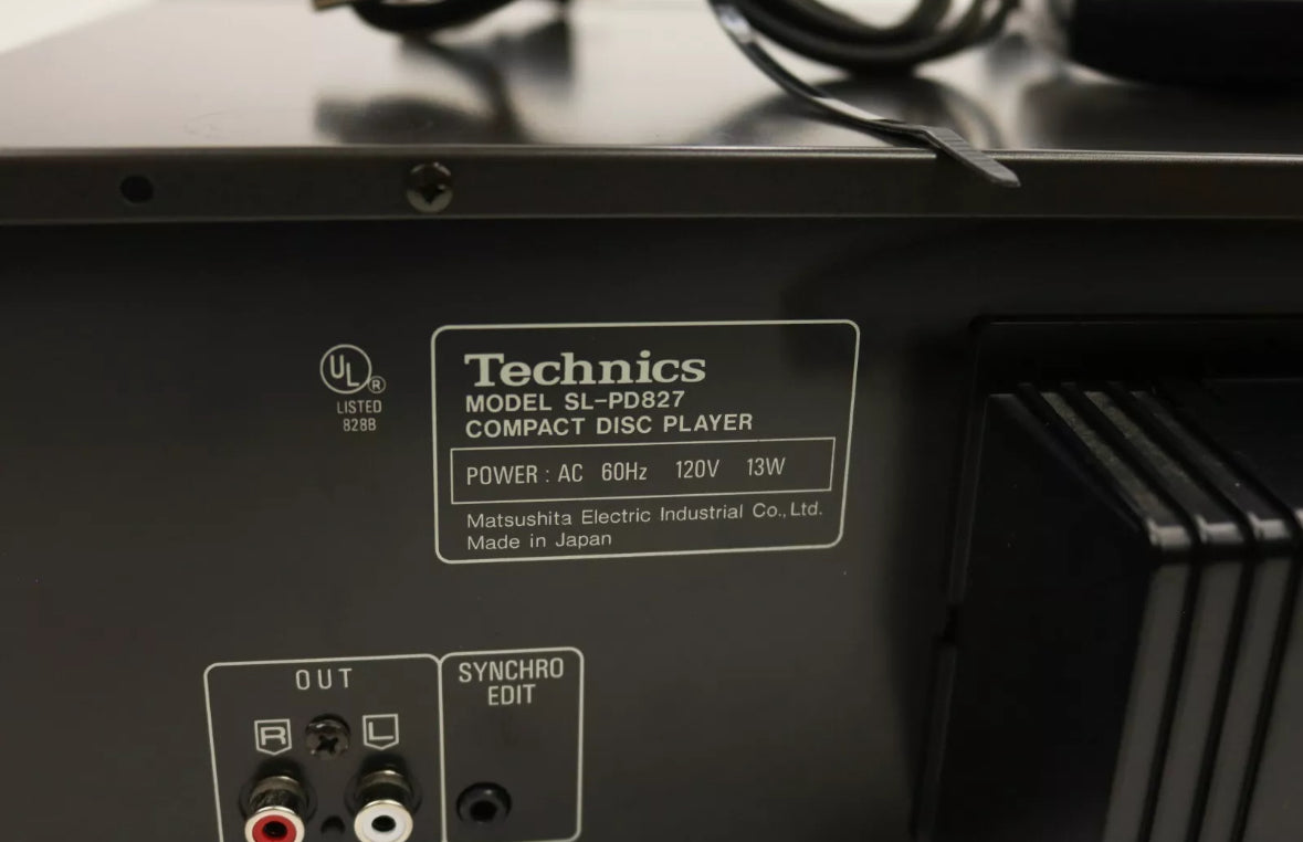 Technics CD Player SL-PD827 5-Disc Carousel Changer With Remote