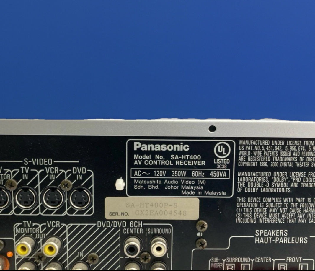 Panasonic SA-HT400 AV Control Receiver Home theater Audio System