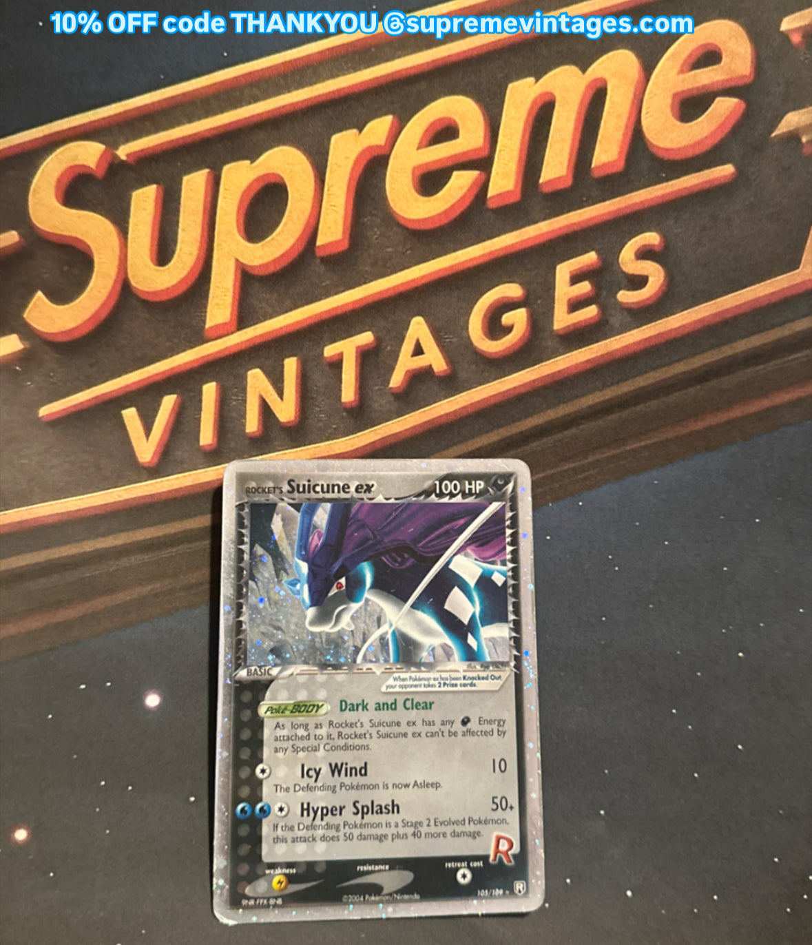 Rocket's Suicune ex 105/109 Team Rocket Returns Holo Ultra Rare Pokemon TCG