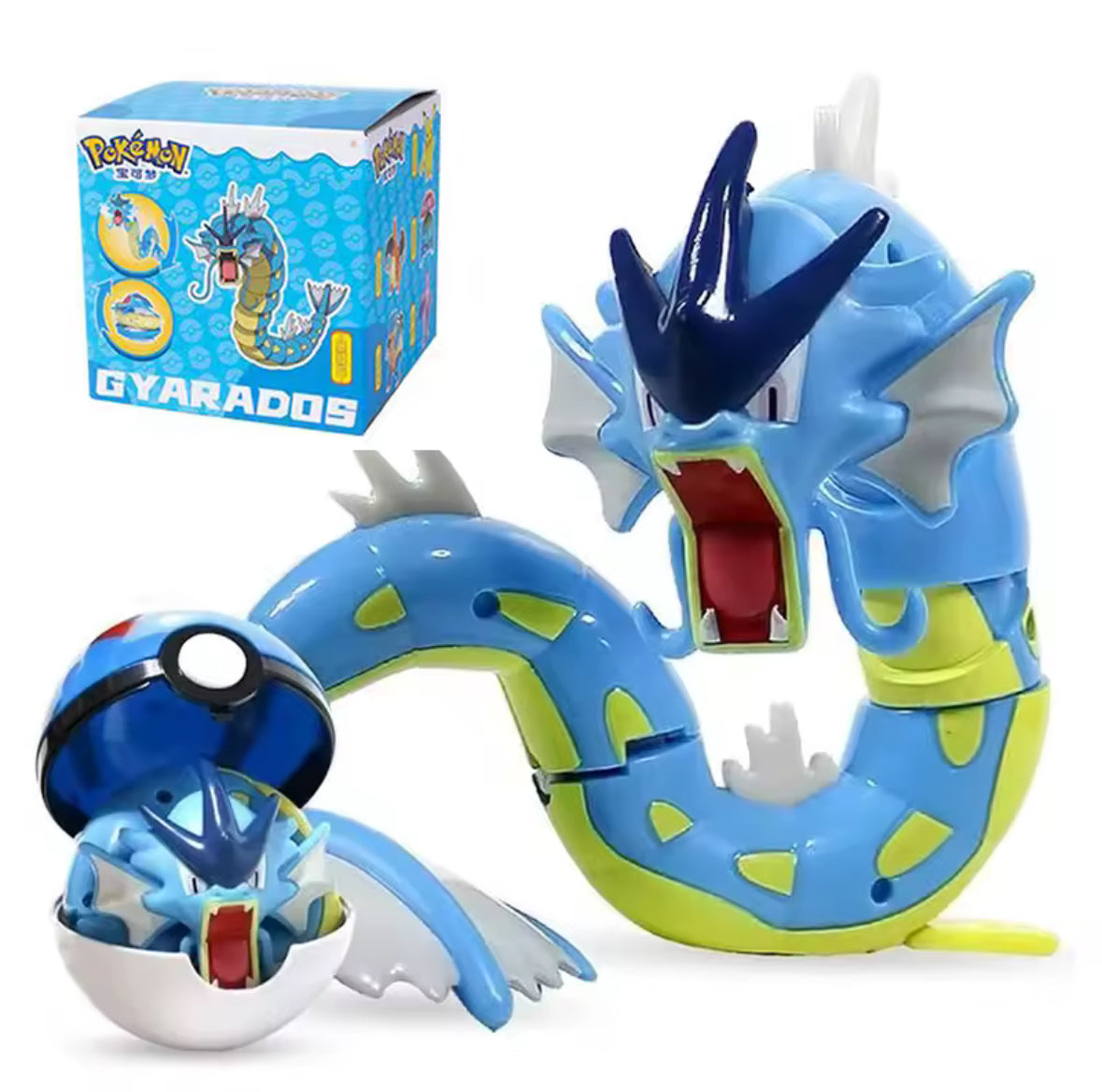 Pokemon Gyarados Adjustable Transform Figure With Great Ball Brand New In Box