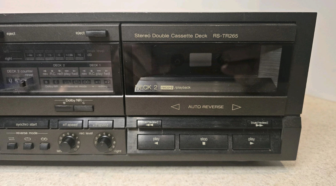 Technics RS-TR265 Stereo Double Cassette Tape Deck HX-PRO Dual Auto Reverse