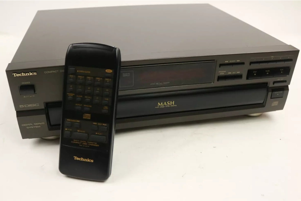 Technics CD Player SL-PD827 5-Disc Carousel Changer With Remote