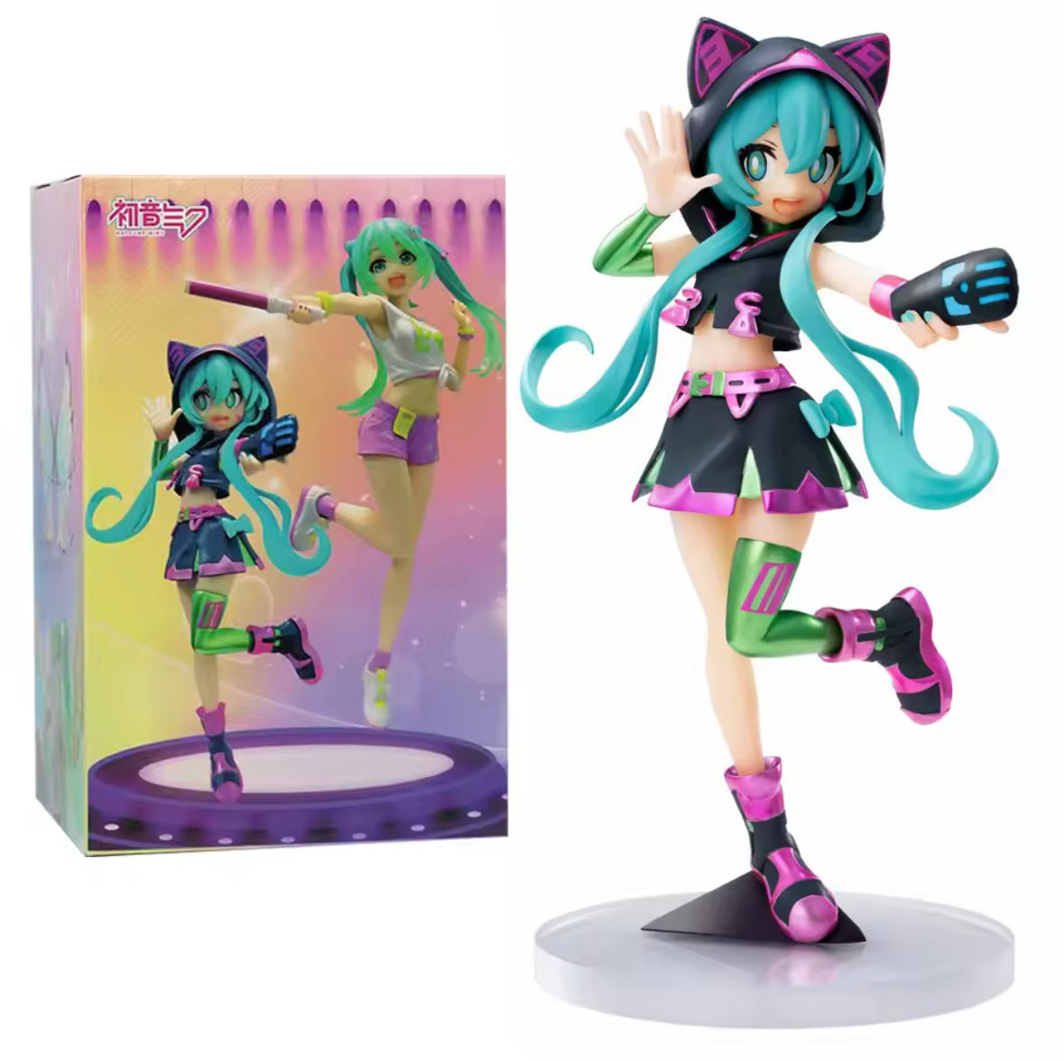 19CM Anime Hatsune Miku Figure Stage Performancer Dress up Model Kitty NIB