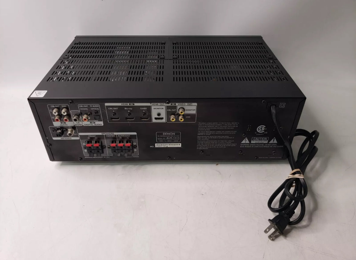 Denon AVR-1513 5.1 HDMI Home Theater Surround Sound Tested W/ REMOTE Bundle 330W