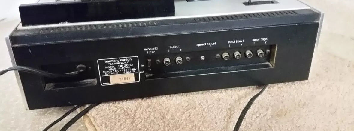 HARMAN KARDON HK2000 TAPE DECK Vintage Works Great! Recently Serviced Silver